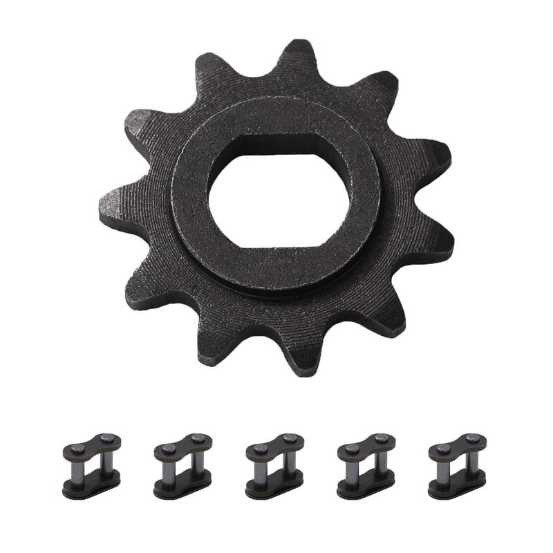 KAMIER 11T Teeth 25H Chain Motor Sprocket with Master Links Replacement for Razor MX650 MX500 SX500 Mcgrath RSF650 Dirt Rocket Bike Kids Electric Scooter Mini Bike Go Kart Cart MY1020 DC Motor Parts - Image 1